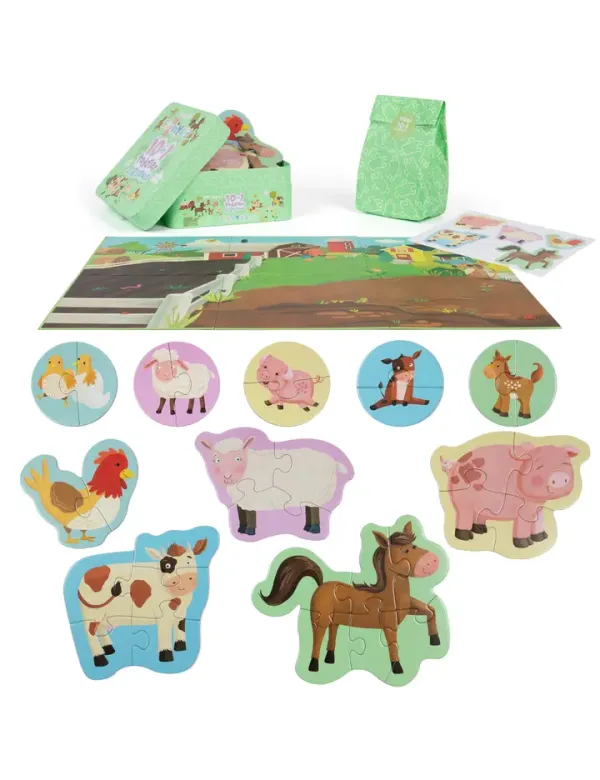 Boppi - Puzzelset met boerderijdieren