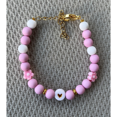 Armband roze - hart