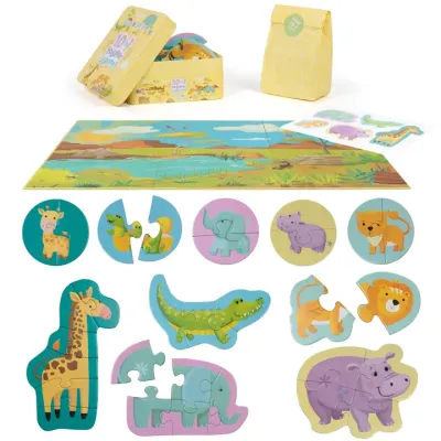 Boppi - Puzzelset met safaridieren