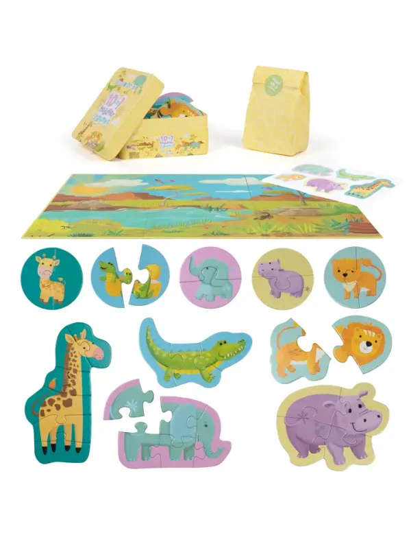 Boppi - Puzzelset met safaridieren