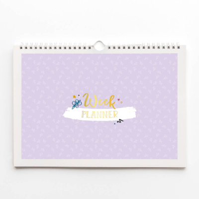 Weekplanner incl. stickervel - Universe - Lila