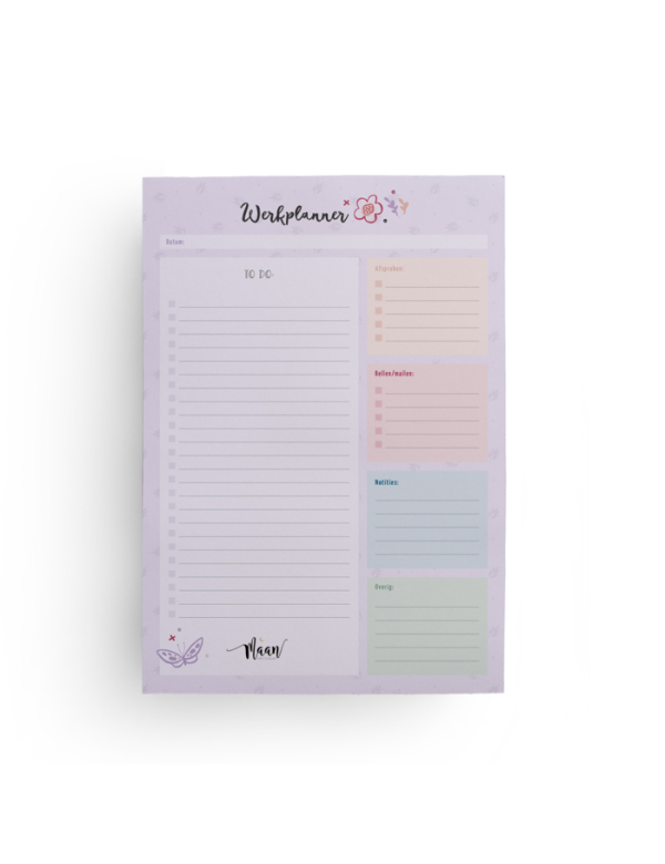 Werkplanner - A4 - Lila