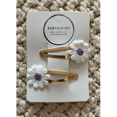 Speldje 5cm Madelief Paars