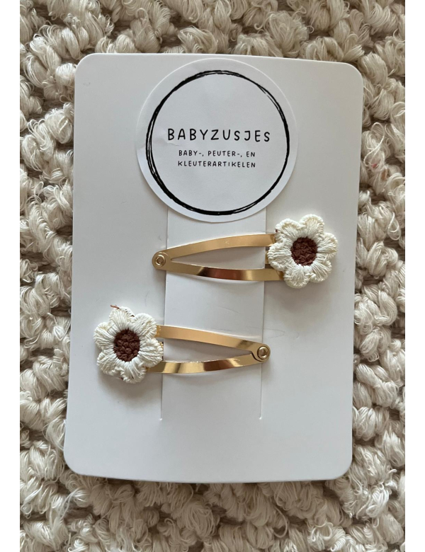 Speldje 4cm Madelief Bruin