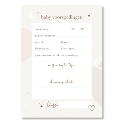 Mijn babyshower invulkaarten (30stuks) eclipse