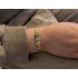Armband (naam naar keuze) doorzichtig gouden letters