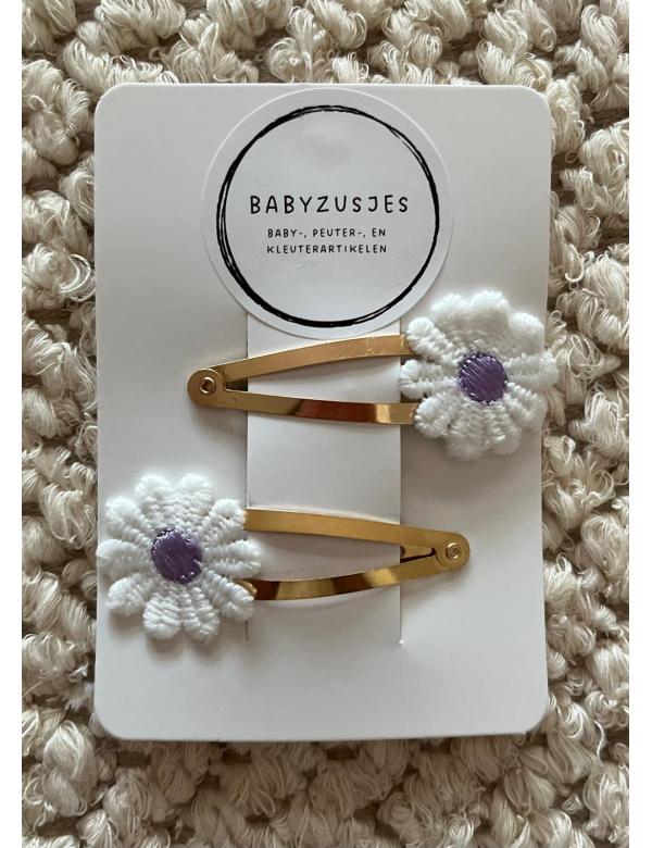 Speldje 5cm Madelief Paars