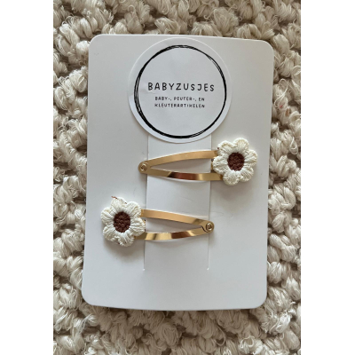 Speldje 4cm Madelief Bruin